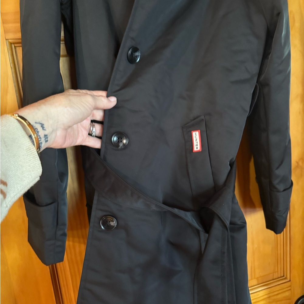 Hunter, navy, Belted Coat tag shows XS fits more like a medium NWT! - Picture 11 of 15